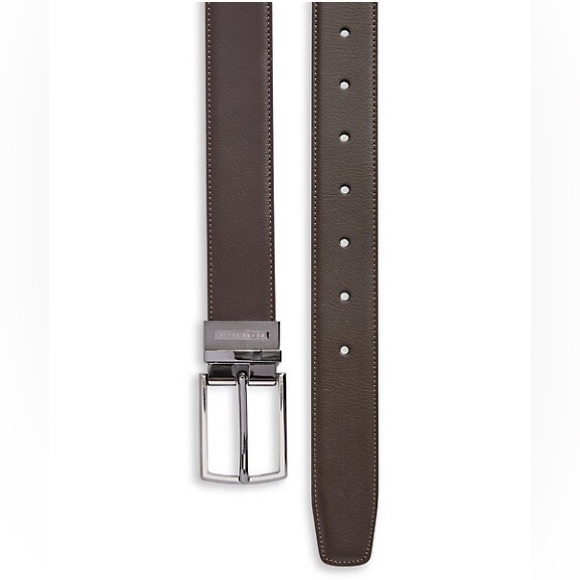 Tiled Reversible Leather Belt - 34 - Picture 4 of 7